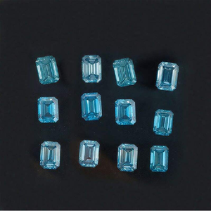 เพชรสังเคราะห์ HPHT สีฟ้าโอเชียน ทรงแฟนซีไลท์ แบบหลวม สำหรับทำเครื่องประดับ สำหรับ RATAN JEWELS ที่ได้รับการรับรอง - Product Image 2