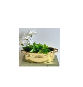 Plat de jardinière en métal moderne et élégant pour arrangement de fleurs d'herbes de cactus succulentes décoration de jardin de salon de bureau à domicile - Product Image 3