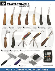 Peigne à épaissir les sabots avec manche en bois, couteau à sabots, outils de toilettage, instruments vétérinaires, équipement de toilettage pour chevaux, coupe-sabots en acier inoxydable - Product Image 6