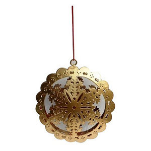 Pendentif d'ornement de flocon de neige de Noël en argent brillant de haute qualité décoration suspendue en alliage de Zinc - Product Image 5