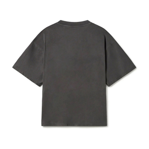 Camiseta en blanco lavada con ácido Boxy Fit de algodón pesado para hombre de gran tamaño negro de secado rápido ligero de alta calidad con patrón de impresión - Product Image 2