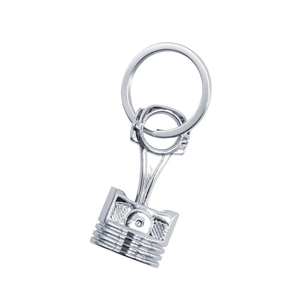 Nouveau porte-clés en forme de piston chromé - Product Image 1