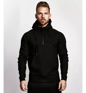Custom Logo Blank Winter <b>Pullover</b> <b>Men</b> Sweat Suit Hoodie Solid Slim Elastic Waist Jogging Active Wear Breathable Quick Dry - Product Image 4