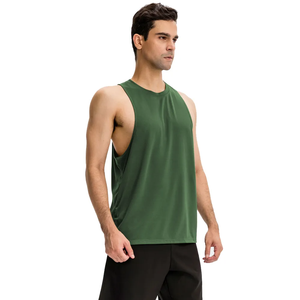 Camiseta sin Mangas para Hombre con Cuello Redondo, Estilo Deportivo, de Algodón, para Verano, Talla Grande, Estilo Moderno - Product Image 4