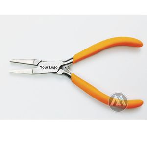 Alicates de punta plana con logotipo privado con mango suave - Product Image 1