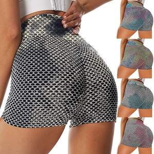 Pantalones deportivos ajustados de cintura alta para mujer al por mayor, shorts de yoga y fitness, shorts deportivos de moda para mujer, shorts de entrenamiento, shorts para realzar glúteos - Product Image 4