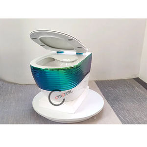 Toilettes en céramique colorées, toilettes suspendues, forme ronde, toilettes murales - Product Image 4