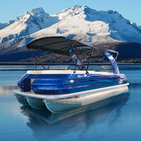 Yacht de croisière de luxe à cabine avec flybridge, en aluminium élégant, pour la pêche et les loisirs
