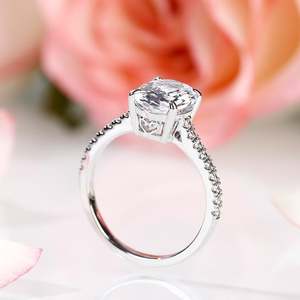 แหวนพลอยเงินสเตอร์ลิงทรงรีเจลิยา - เครื่องประดับวันครบรอบสุดอินเทรนด์ - Product Image 4