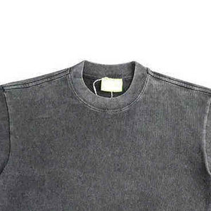 T-shirt vintage délavé à l'acide pour homme avec logo personnalisé 2026 – T-shirt épais délavé à l'acide pour homme - Product Image 5