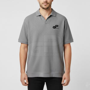 Chemise à col Johnny coupe décontractée pour homme, idéale pour l'été, le bureau, les tenues décontractées et le style urbain - Product Image 3