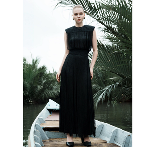 Robe d'été best-seller femmes IVY robe midi sans manches 90% coton, 10% polyester vêtements en gros pour femmes prêts à expédier - Product Image 2