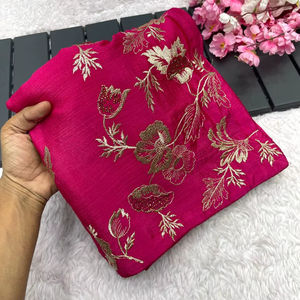 Festival spécial fête porter Designer rose Bollywood Saree pour mariage lourd vêtements exclusifs pour les femmes avec chemisier fantaisie ethnique - Product Image 1