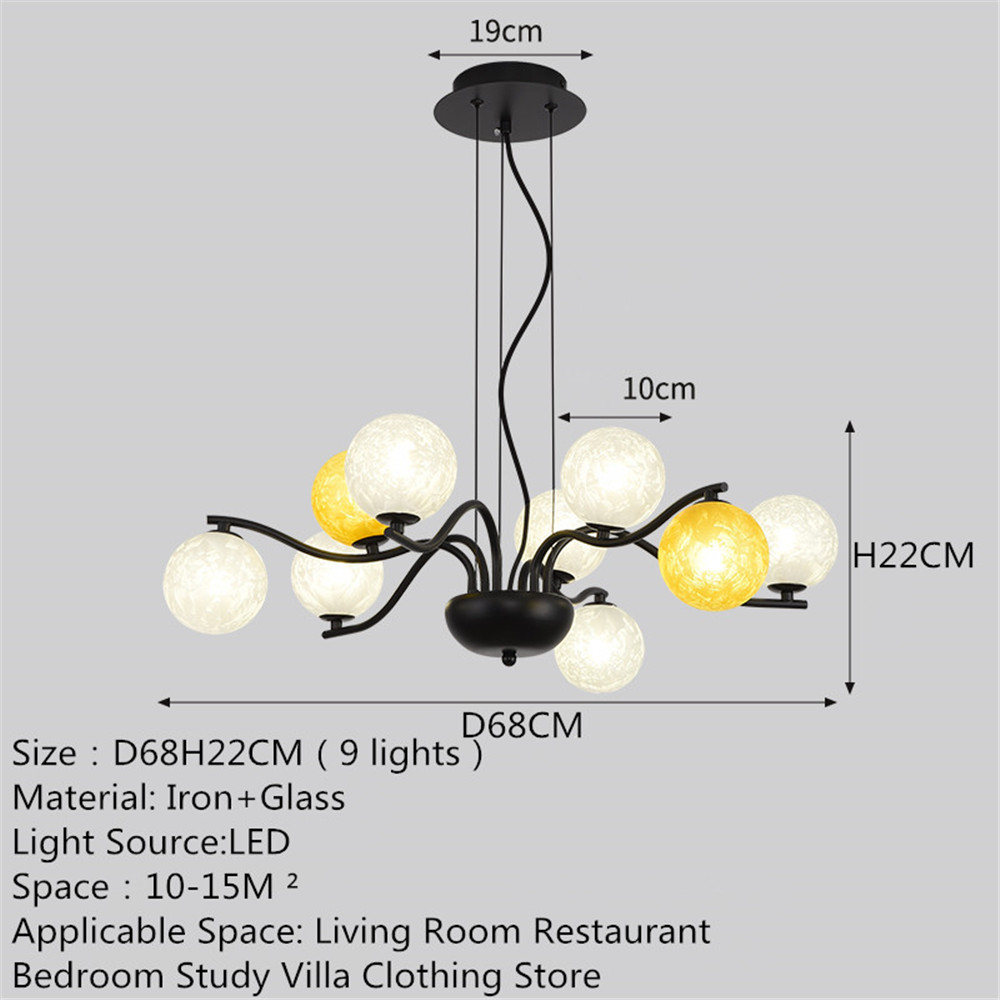 B 9 lumières noires