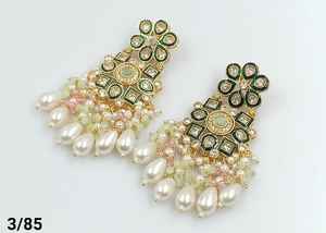 Latest Designer Indian Wholesale Jewelry of Jhumka Kundan Earrings New Collections for Women's Stylish Earrings Collection 2024 - Product Image 2