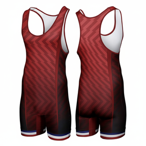 Combinaison de lutte personnalisée, séchage rapide, extensible, respirante, 100% polyester, unisexe, vente en gros - Product Image 3