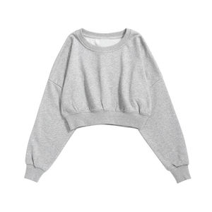 Glamorous Trendy Crop Top Sudaderas Algodón Fleece Poliéster Invierno Sporty Fit Front Logo-de Pakistán - Product Image 2