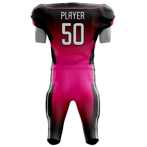 Dernier modèle d'uniforme de football américain à manches courtes personnalisable 100% polyester respirant séchage rapide évacuation de l'humidité en vrac - Product Image 3