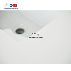 73*22 Production Répétable Rentable Préfini Usage Lourd Résiste à Double Bassin Pierre De Quartz Artificielle Salle De Bains Plan De Travail - Product Image 2