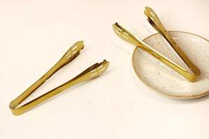 Pinces de buffet en laiton de luxe robustes pour servir la salade, le pain et les gâteaux, ergonomiques, pour les mariages, la restauration, l'hôtellerie, pour la cuisine à domicile - Product Image 4