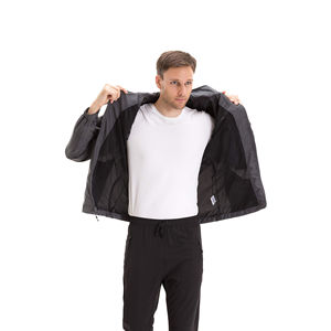 Streetwear Clothing Men's High Quality XS Winter <b>Quilted</b> Jacket Custom Stand Collar Zippered Varsity Basketball Sheep Skin - Product Image 3