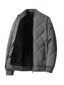 2025 Custom Made Men's Quilted <b>Winter</b> <b>Jacket</b> Coated High Quality Canvas <b>Waterproof</b> Reversible OEM Logo Service High Street Style - Product Image 5