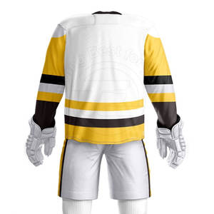 2024 Últimos conjuntos de uniformes de hockey sobre hielo para hombres de calidad sublimada personalizada Servicio OEM de la mejor calidad disponible - Product Image 6