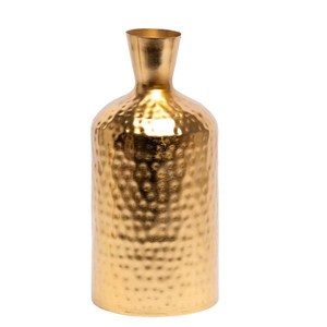 Hammered Design <b>Metal</b> Flower Vases With Antique Gold Polished For Home Decor Table Decor Luxury Home Decorations Supplies - Product Image 1