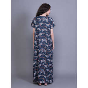 Chemise de nuit Alpine ODM en tissu doux tissé avec poche latérale, broderie au col et logo personnalisé, fermeture à cordon, MOQ 3 pièces - Product Image 5