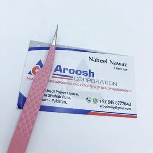 Pince à épiler en acier inoxydable durable de haute qualité Isolation Rose Logo personnalisé Extension de cils - Product Image 5