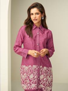 Soie chinon de qualité supérieure avec broderie, costume pour femme, fabricant et fournisseur de mode de Surat - Product Image 5