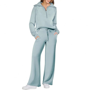 Ensembles à fermeture éclair à femme 2025 survêtement costumes Baggy pantalon vêtements de sport femmes pull deux pièces ensemble femmes tenues - Product Image 5