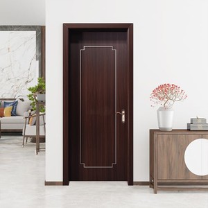 Puerta CAESAR de Estilo Moderno, Puerta de Madera Maciza Personalizable, Insonorizada, Antitermitas, Resistente al Agua, con Película de PVC - Product Image 3