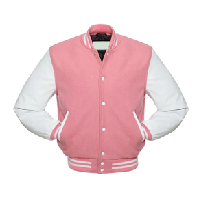 Chaqueta Universitaria de Béisbol Personalizada para Hombre, Bordado Chenille de Alta Calidad, Fabricante OEM, Chaqueta Varsity de Cuero Corta - Product Image 4