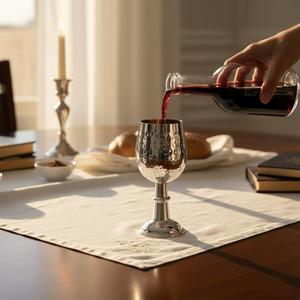 Verre à vin classique et de luxe en cuivre Mino, gobelet moderne en métal et plastique, verre à eau en cristal pour hôtel, restaurant, cadeau - Product Image 2