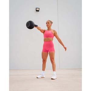 Sujetador Deportivo Acolchado de Cuello Alto Talla Grande - Rosa Intenso, Ropa Deportiva para Yoga - Product Image 3