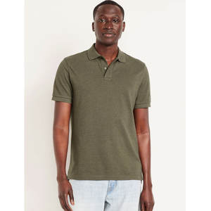 Camiseta para exteriores, camisa de secado rápido sin planchado, Polo de manga corta 100% perla de Color sólido para hombre - Product Image 1