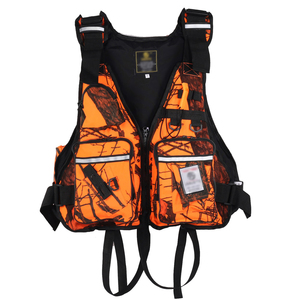 Gilet de pêche et de chasse multifonctionnel professionnel, orange, gilet de sauvetage, combinaison de pêche, grande flottabilité, pliable - Product Image 1