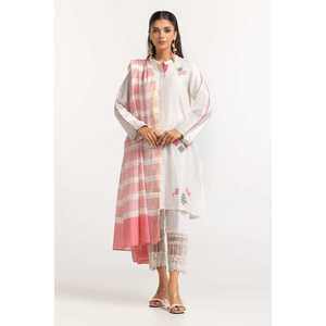 Camisa de Algodón con Estampado Geométrico Color Crema para Mujer, Ropa Casual India y Pakistaní - Product Image 5