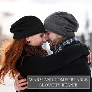 Abordable en gros en détresse Style Hommes Femmes Mode Long Slouchy Beanie Hats Oversized Baggy Beanies Caps - Product Image 3