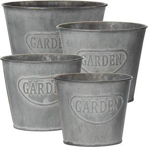 Macetero de hierro galvanizado real de aspecto oxidado para lucir tu hogar Vintage único y más atractivo y decorar tu jardín - Product Image 4