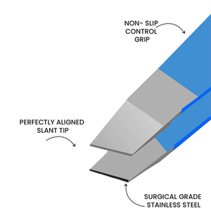 Pincettes à sourcils plaquées or avec logo personnalisé Pince à épiler à sourcils en acier durable à bouts pointus inclinés - Product Image 2