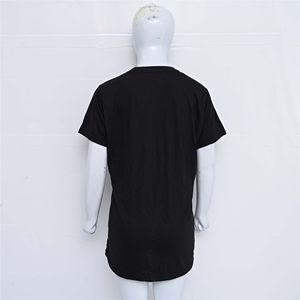 New Fashion 100% High Quality Breathable Super Comfy Lounge Wear <b>Plain</b> Solid Short Sleeve Knitted <b>Shirts</b> For Women <b>black</b> <b>T</b> <b>shirt</b> - Product Image 2