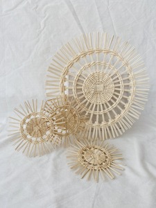 Napperon rond en rotin faiblement tissé Produits écologiques Fabriqué au Vietnam Napperon Décoration de table Vente en gros - Product Image 3