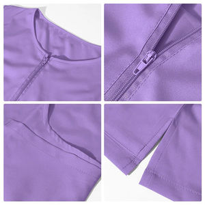 Conjuntos de Uniformes Médicos OEM de Manga Corta para Enfermeras, Trajes Quirúrgicos Personalizados de Spandex/Poliéster, Venta Caliente - Product Image 3