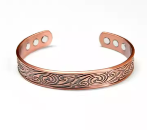 Classic Adjustable <b>Copper</b> Cuff <b>Bracelet</b> with Magnetic Therapy Features and Stylish Design <b>for</b> <b>Men</b> Suffering from Arthritis - Product Image 1