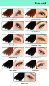 Cils en éventail brun pré-faits 0.03 0.05 0.07 volume russe couleur naturelle produits pour cils en gros étiquette privée longue durée - Product Image 5