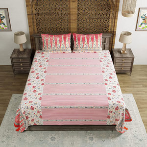 Ga Trải Giường 100% Cotton In Thương Hiệu Nổi Tiếng Chất Lượng Cao Bộ Đồ Giường 3 Món Ga Trải Giường In Hình Sanganeri Bằng Cotton - Product Image 1