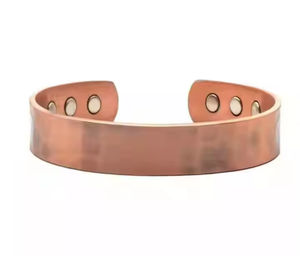 Bracelet magnétique en cuivre poli plaqué or de haute qualité, bijoux modernes et tendance, pour les mariages, les fêtes, la thérapie des douleurs articulaires - Product Image 1