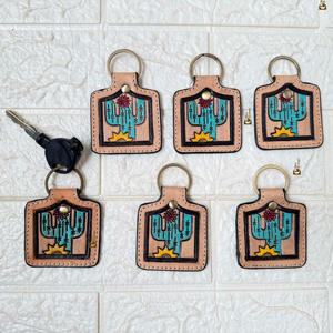 Nouvel arrivage de porte-clés en cuir sculpté à la main porte-clés en cuir de forme exotique mignon porte-clés élégant porte-clés en Offre Spéciale - Product Image 1